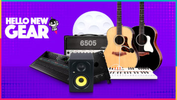 New music gear July 2025 featuring guitars, synthesizer, studio monitors, amplifier, mixer, , and more: Hello New Gear!