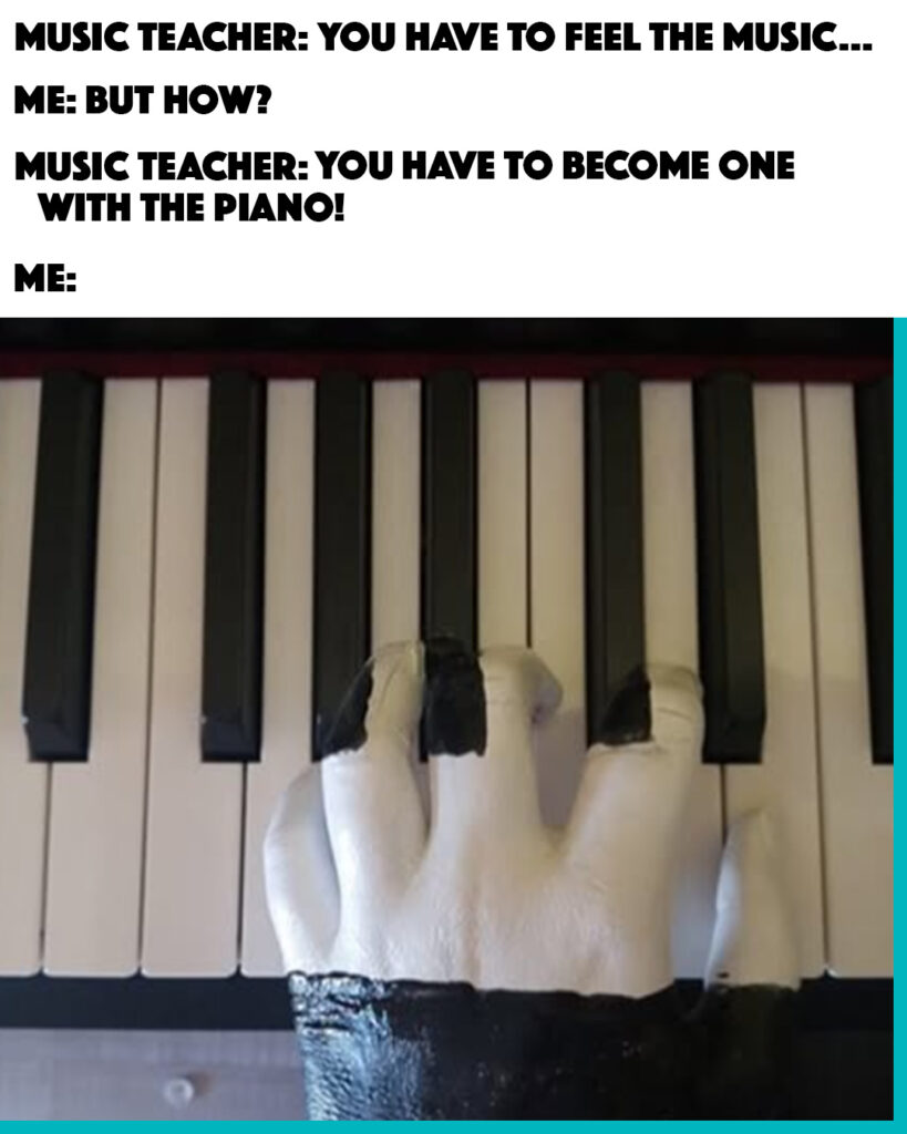 Piano learning meme