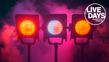 Three LED PAR stage lights with colorful beams and smoke, illustrating how to build your first lighting setup for live performance